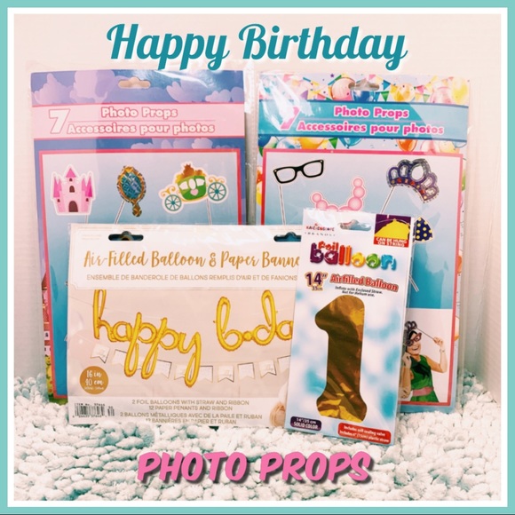 Other - 🎈 Happy 1st Birthday Party Photo Booth Props